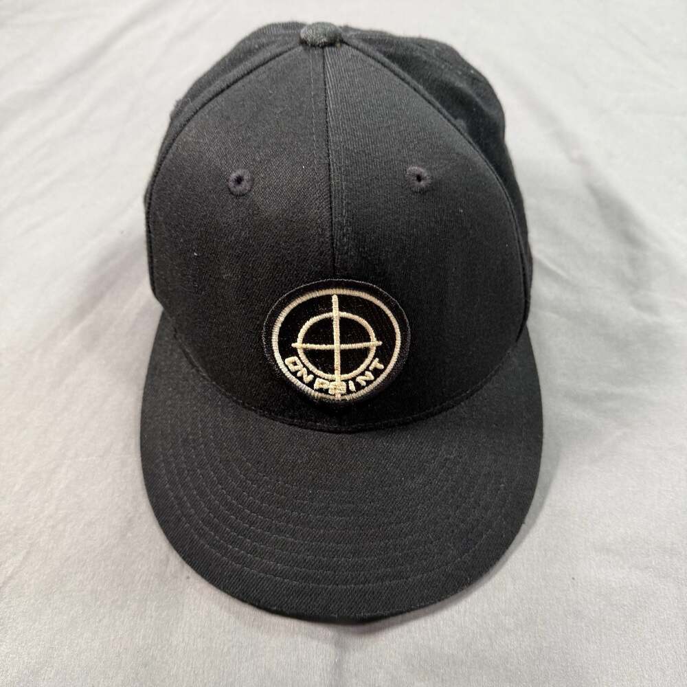 210 Fitted Black OnPoint Target Patch Baseball Hat Cap